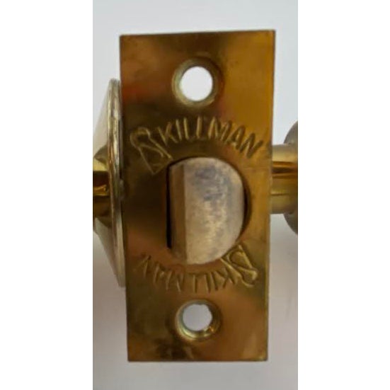 1960s 1960s Mid-Century Modern Polished Brass Skillman Privacy Doorset For Sale - Image 5 of 7