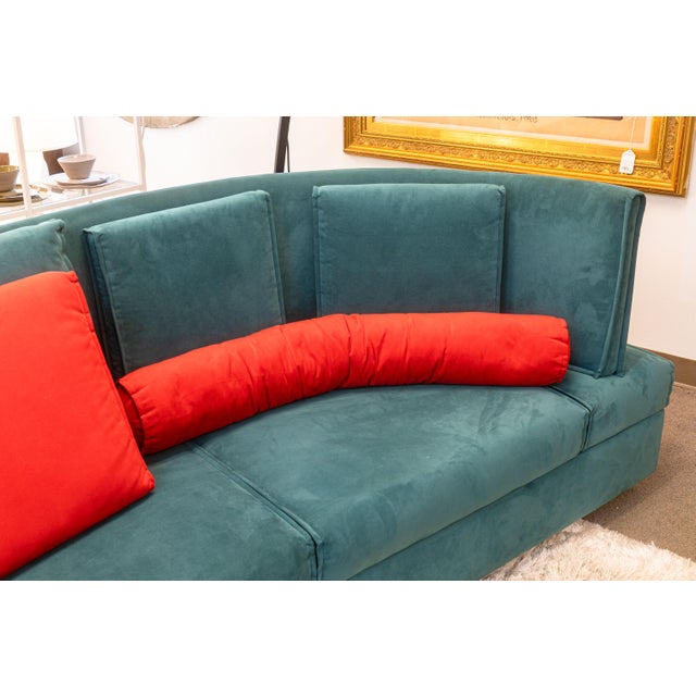 Textile Pair of Mauro Lipparini for Saporiti Italia Avedon Sofas 1980s Post Modern For Sale - Image 7 of 11