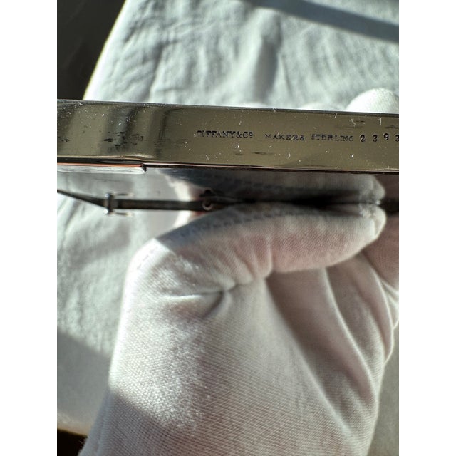 Mid 20th Century Tiffany & Co. Sterling Silver 4×3” Picture Frame – Elegant Design, Maker 23937 SDS For Sale In Dallas - Image 6 of 9