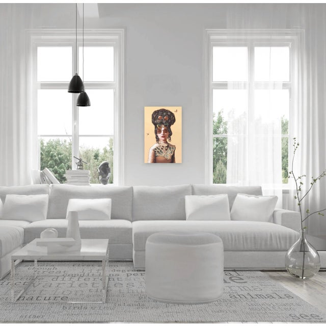 Brown "Autumn" Contemporary Surrealist Figurative Acrylic Painting by Carlos Gamez De Francisco For Sale - Image 8 of 9