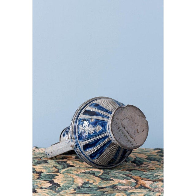 Salt-Glazed Mascaron Jug with Pewter Lid from Westerwald, 19th Century For Sale - Image 9 of 10