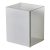 Vintage Tizo Style White Lucite Acrylic Waste Basket For Sale