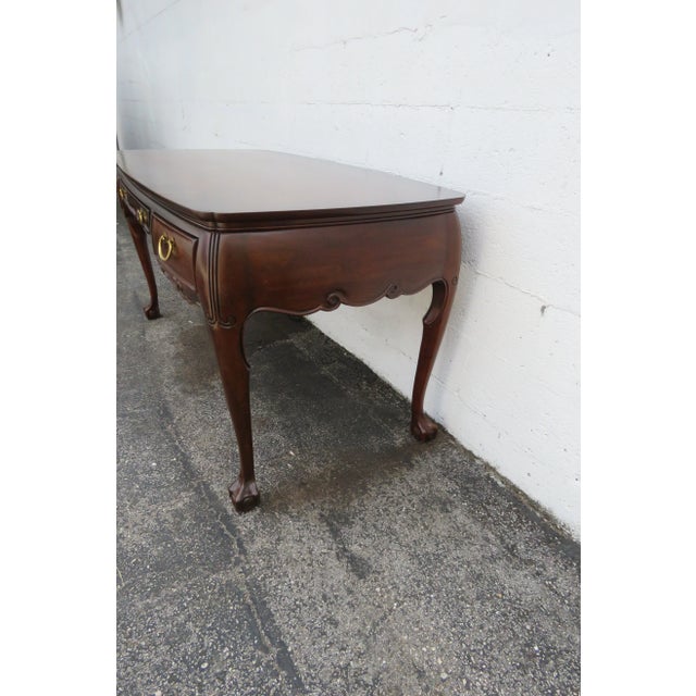 Drexel Heritage Mid Century Hollywood Regency Chippendale Large Desk For Sale - Image 12 of 12