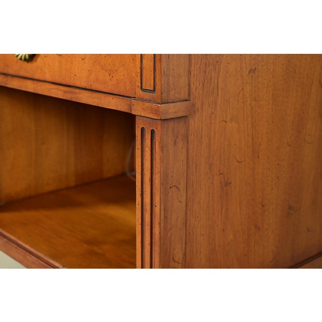 Henredon French Regency Louis XVI Carved Walnut Nightstand, Circa 1960s For Sale - Image 13 of 18