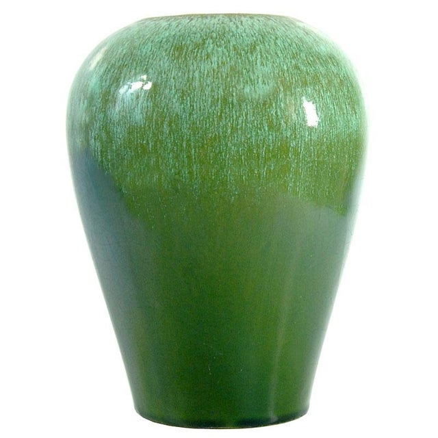 French Green Ceramic Vase, 1960 For Sale - Image 9 of 9