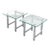 Mid Century Modern End Tables Chrome Glass Square Side Tables Vintage Pair MCM For Sale