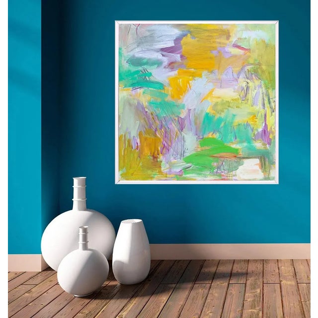 "Garden Escape" by Trixie Pitts Large Abstract Expressionist Oil Painting For Sale - Image 10 of 13