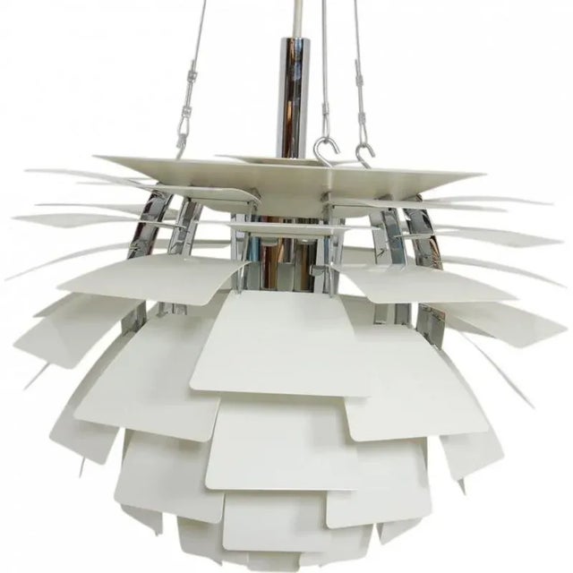 Louis Poulsen White Artichoke Lamp by Poul Henningsen for Louis Poulsen, 1950s For Sale - Image 4 of 9