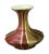 Burgundy Vintage Mid-Century Modern Glazed Burgundy Olive Green Gold Ceramic Pottery Vase For Sale - Image 8 of 9