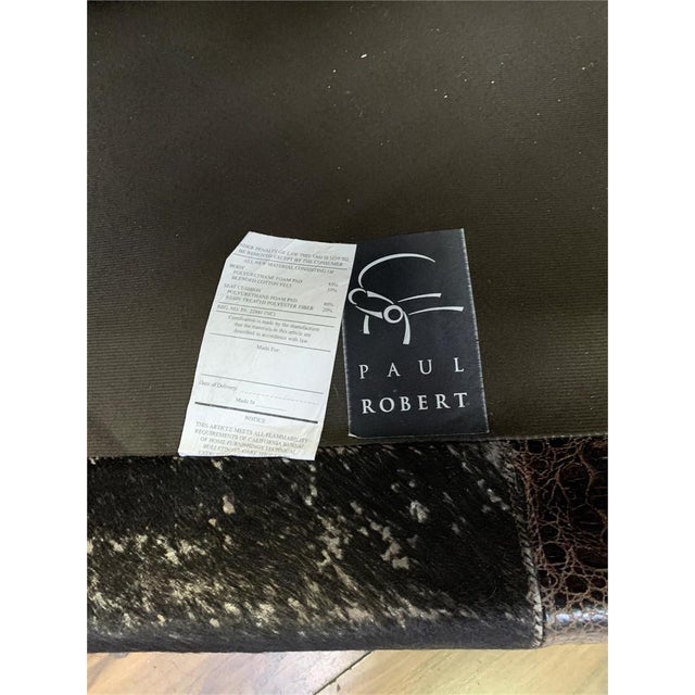 Paul Robert Mixed Fabric and Leather Sofa & Chair For Sale - Image 11 of 16