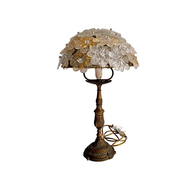 Murano Glass Table Lamp in the style of Barovier and Toso Style, 1960s For Sale - Image 12 of 12