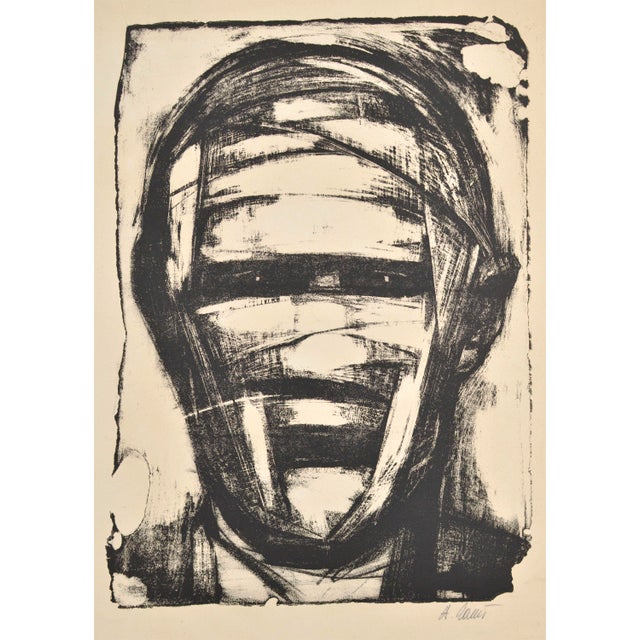 1950s Alberts Goltjakovs, Portrait, 1950s, Monotype For Sale - Image 5 of 5
