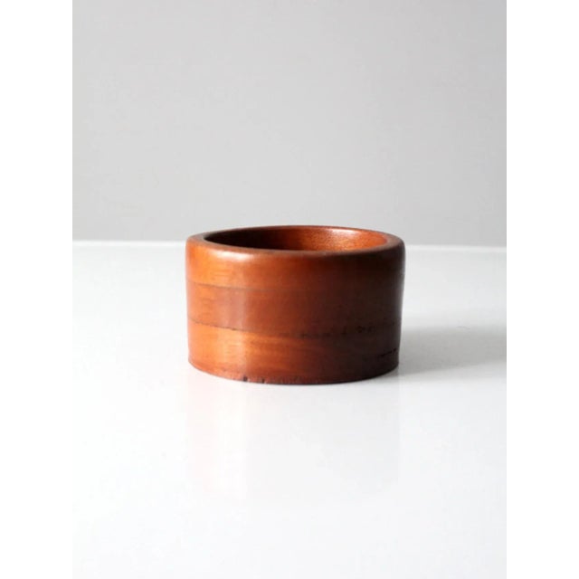 Mid-Century Modern Vintage Wooden Bowl For Sale - Image 3 of 7