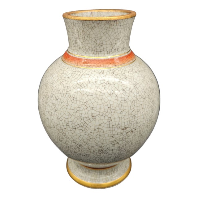 Crackle Ceramic Vase from Royal Copenhagen, Denmark, 1930s For Sale