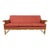 Danish Mid Century Modern Red Sofa For Sale