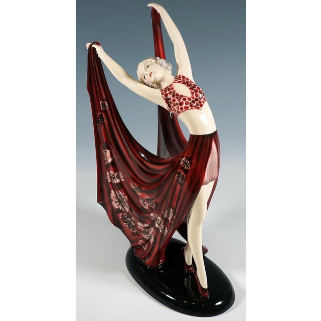 Vintage Art Deco Ceramic Dancer by Stephan Dakon, 1930s For Sale - Image 6 of 8