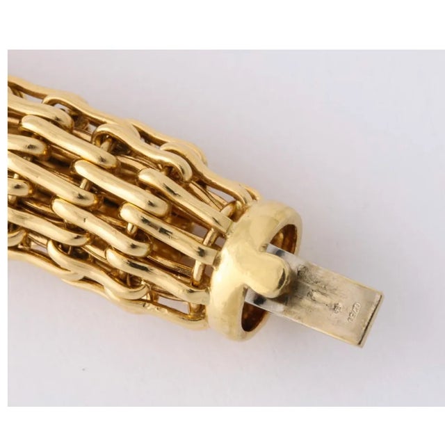 Solid 18 Kt. Gold Mesh Link Choker Continental For Sale In New York - Image 6 of 10