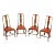 Antique Queen Anne Walnut Dining Chairs - Set of 4 For Sale