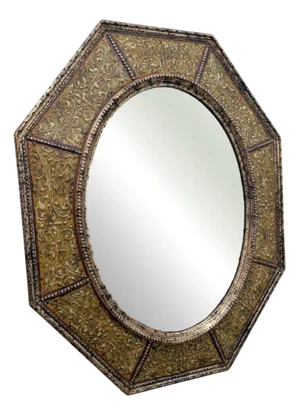 Venetian Carved Wood Mirror, Italy, Mid-1900s