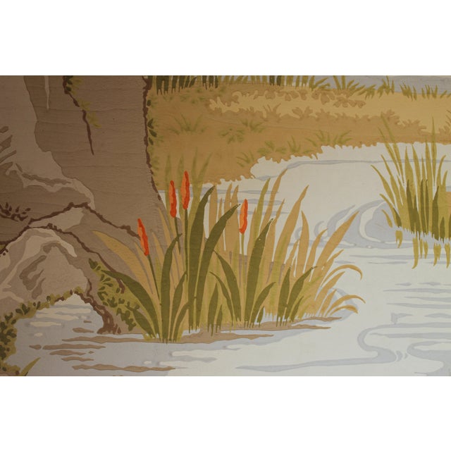 Zuber, Japanese Garden Landscape Scene, 1890s, Paper, Framed For Sale - Image 3 of 11