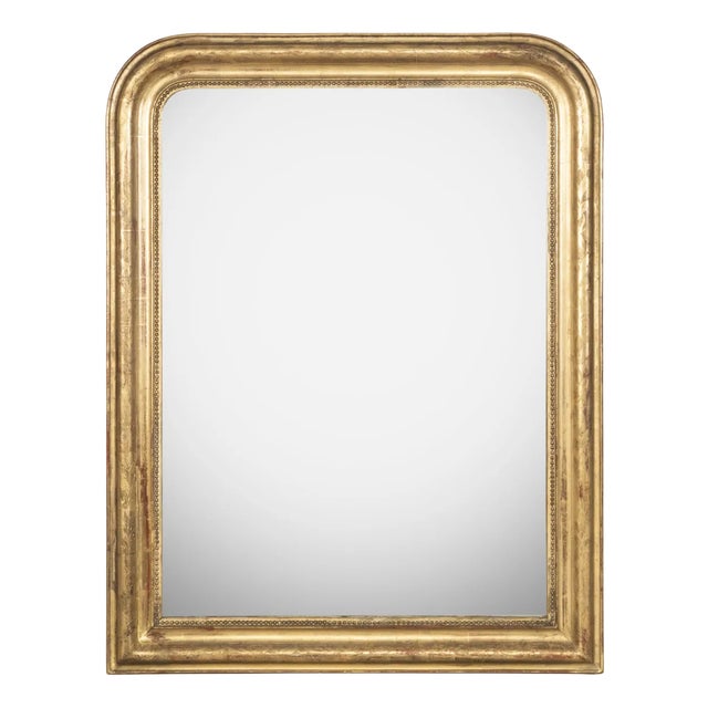 19th Century Louis Philippe Mirror with Leaf Etchings For Sale
