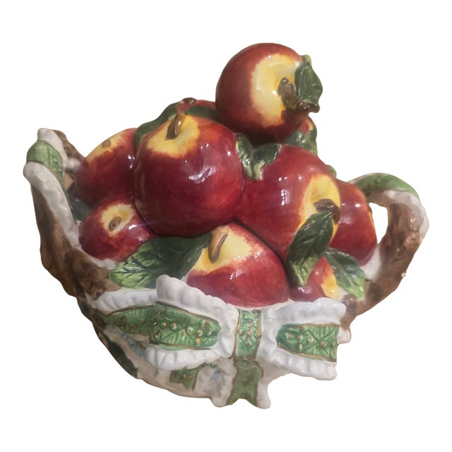 Ceramic Decorative Bowl With 3d Red Apples Design For Sale