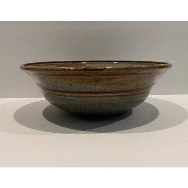 Traditional Tyrone Larson Glazed Pottery Bowl For Sale - Image 3 of 6