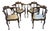Antique Edwardian Mahogany Corner Chairs, 1920s, Set of 4 For Sale