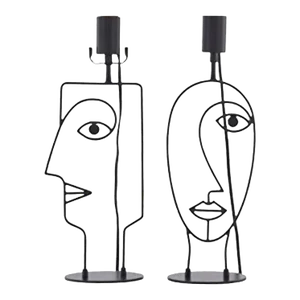 Sale Postmodern Man & Woman Pop Art Figural Iron Table Lamp Lamps Germany