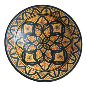 Late 20th Century Large Moroccan Handcrafted Ceramic Bowl