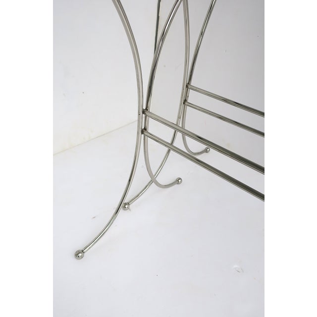 Chrome and Glass Nesting End Side Tables, Midcentury Modern, Mid-20th Century For Sale - Image 12 of 14