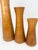 Vintage MCM Set of 3 Turned Wood Tapered Candle Holders For Sale - Image 4 of 8