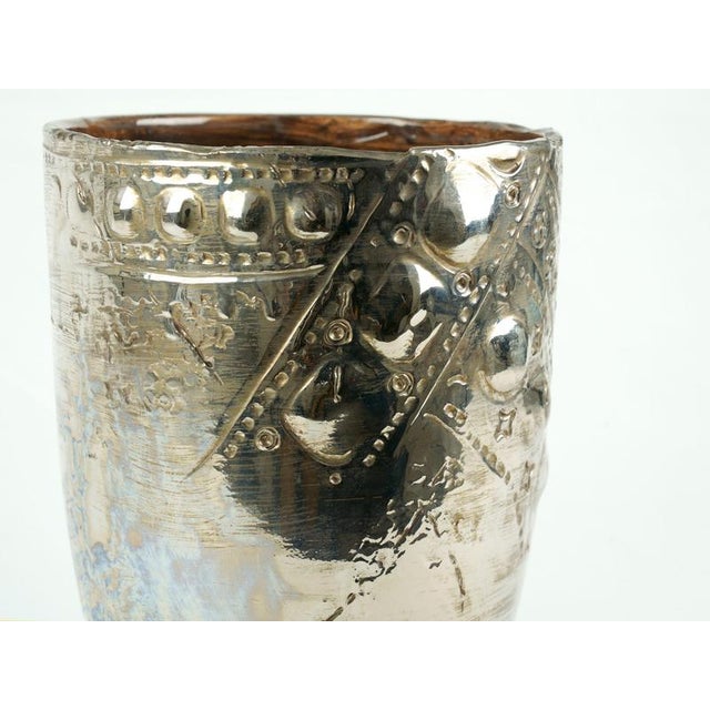 Platinum Luster Viel Vase by Deblona For Sale - Image 6 of 9