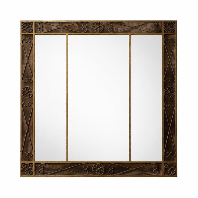 Large Handcrafted Mirror, 1950s-1960s For Sale - Image 4 of 4