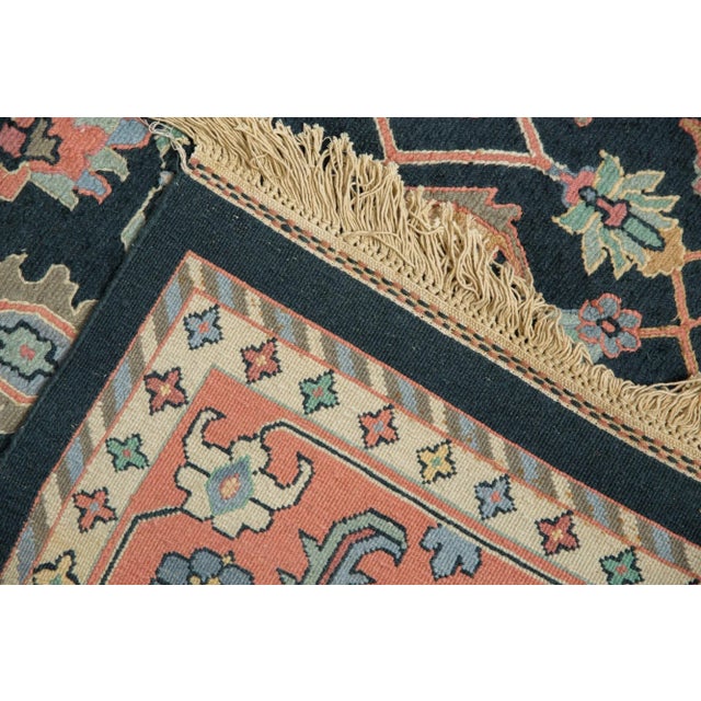 Vintage Serapi Indian Soumac Design Rug - 9' X 11'9" For Sale - Image 12 of 13