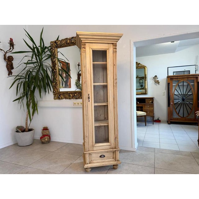 Rustic Display Cabinet in Natural Wood For Sale - Image 4 of 13