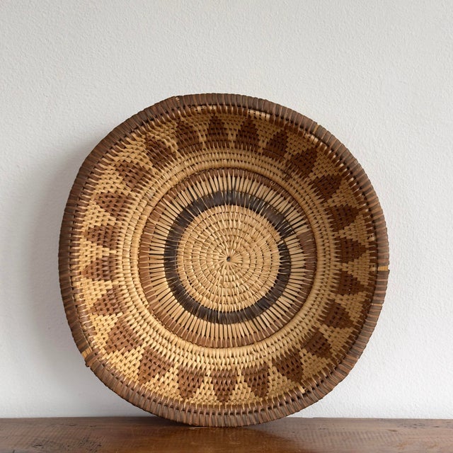 Vintage Handwoven Decorative Basket For Sale In Seattle - Image 6 of 6