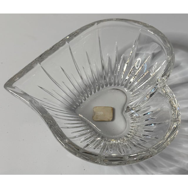 Vintage German Bleikristall Lead Crystal Heart Dish – Cut Crystal Trinket Bowl For Sale In Houston - Image 6 of 8