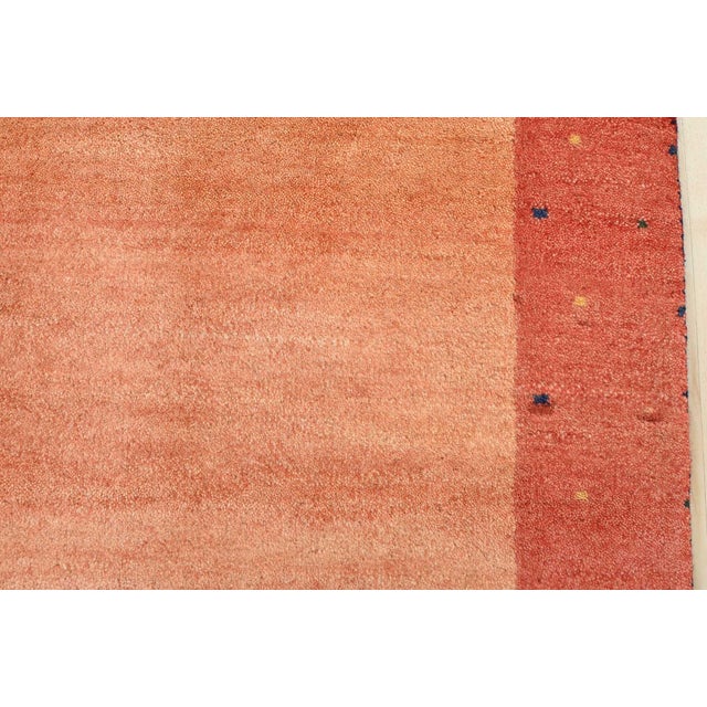 Orange Gabbeh Rug 2’5” X 4’5” Orange Wool Contemporary Hand-Knotted Carpet For Sale - Image 8 of 13