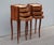 Wood Pair of French Antique Narrow Rosewood Inlaid Side Tables Nightstands For Sale - Image 7 of 13