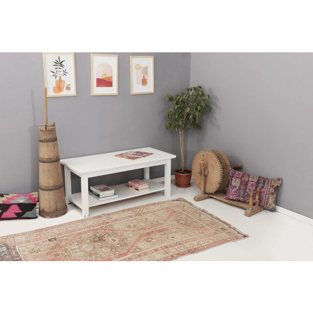 Washed Out Vintage Caucasian Rug For Sale In Los Angeles - Image 6 of 7