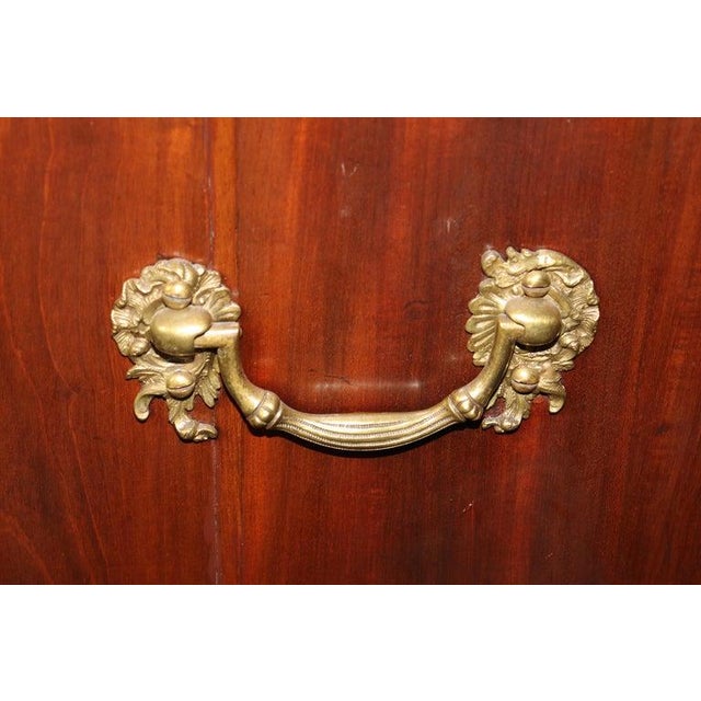 Fine Quality English Georgian Mahogany Carved Gothic Style China Cabinet Vitrine For Sale In Philadelphia - Image 6 of 12