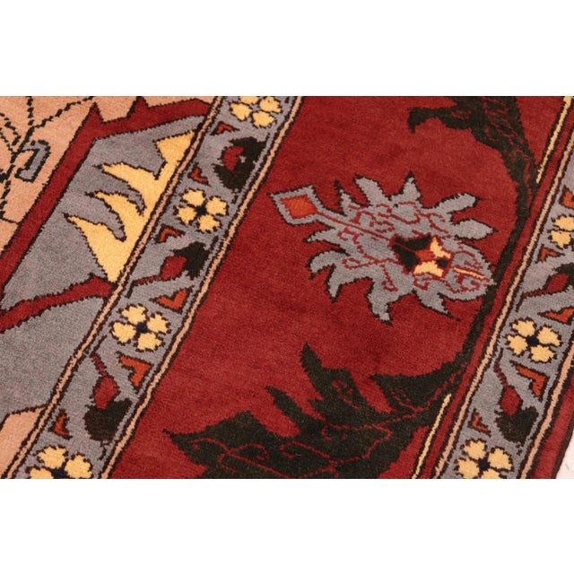 1980s 1980s 1980s Vintage Rustic Kargahi Tan/Rust Hand Knotted Rug For Sale - Image 5 of 10