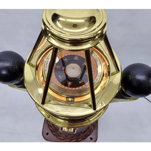 Wood Rare Skylight Yacht Binnacle For Sale - Image 7 of 11