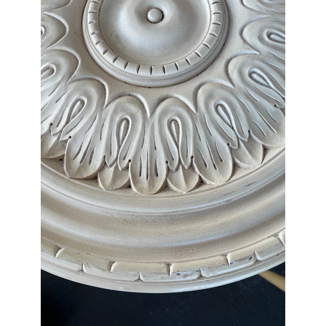 Cream Vintage Round Wood Table Base For Sale - Image 8 of 9