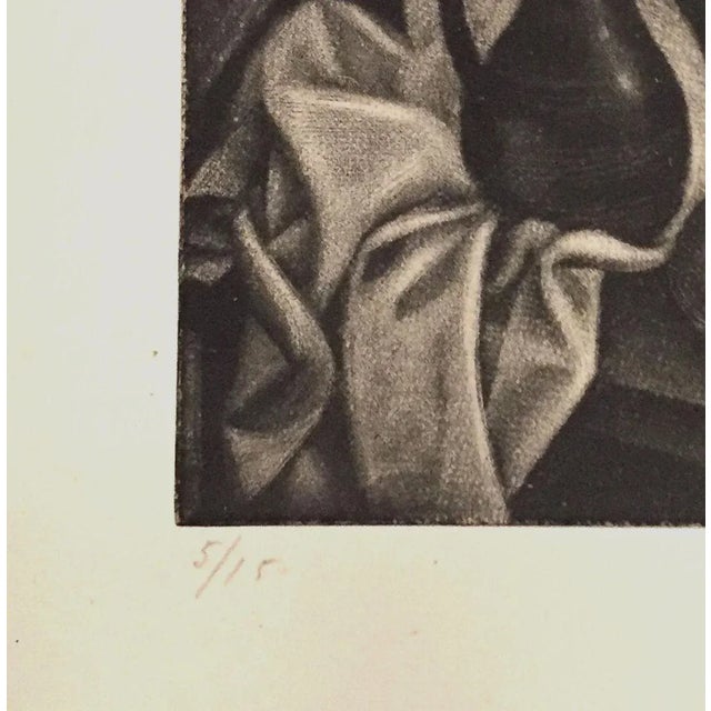 Nature Morte au Pichet - Original Manière Noir by Demetrios Galanis - 1925 ca. 1925 ca. For Sale - Image 4 of 5