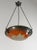 Large French Art Deco Pendant Light by Le Verre Francais Schneider - 1925 Cameo Chandelier France For Sale - Image 6 of 17