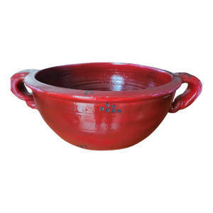 Red Handlede Clay Pot