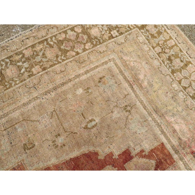 Ivory Galerie Shabab Collection Mid-20th Century Turkish Oushak Rug For Sale - Image 8 of 10