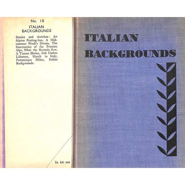 "Italian Backgrounds" 1934 Wharton, Edith For Sale - Image 4 of 4